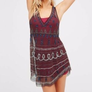 NWT Free People Embellished Shirt Tail Slip / Sz S